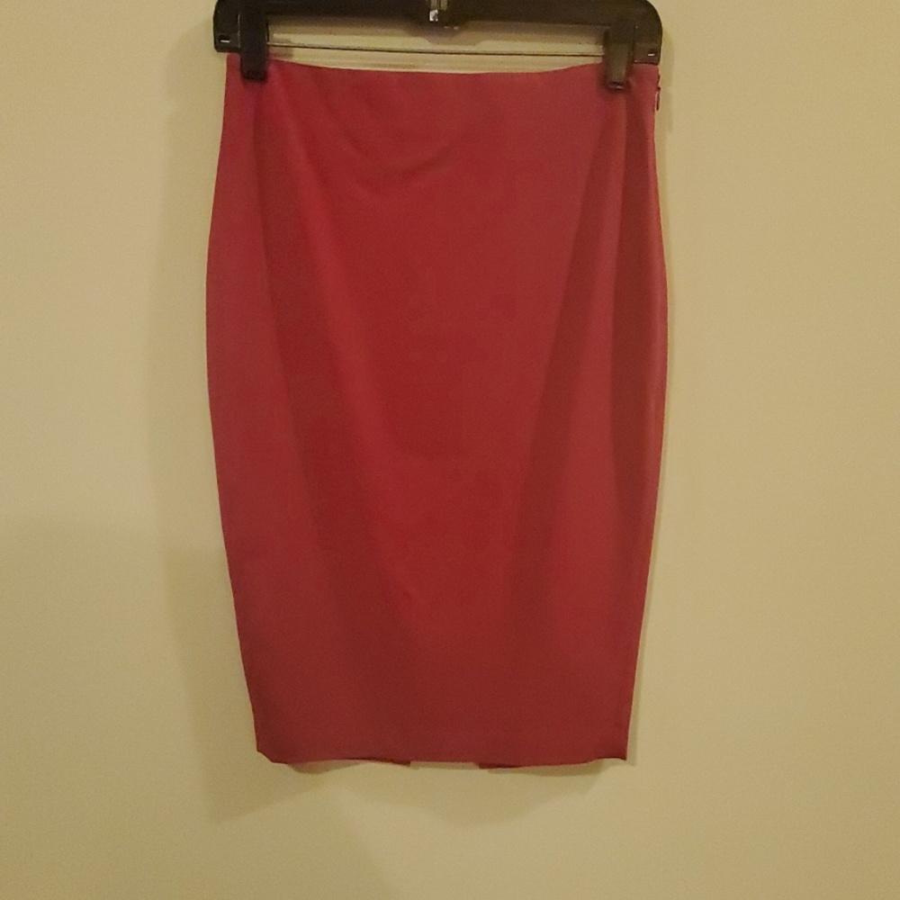 Fuchsia Pencil Skirt with Lace up back